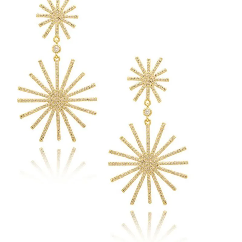 Earring Dangle Big Micrimhilseogra Pave