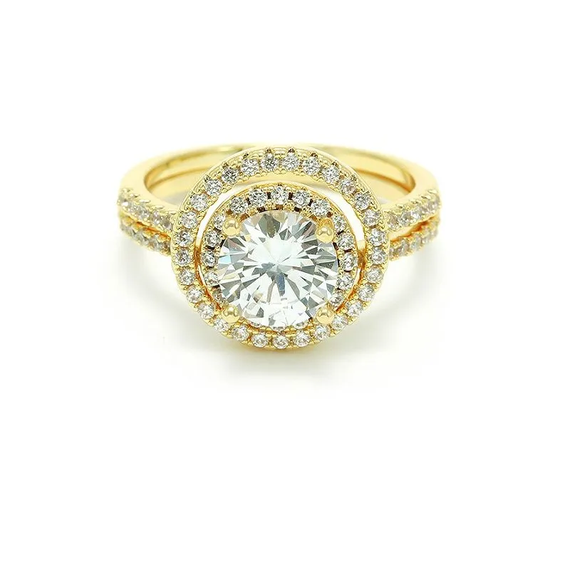 Fáinne Dúbailte Socraigh Óir plátáilte