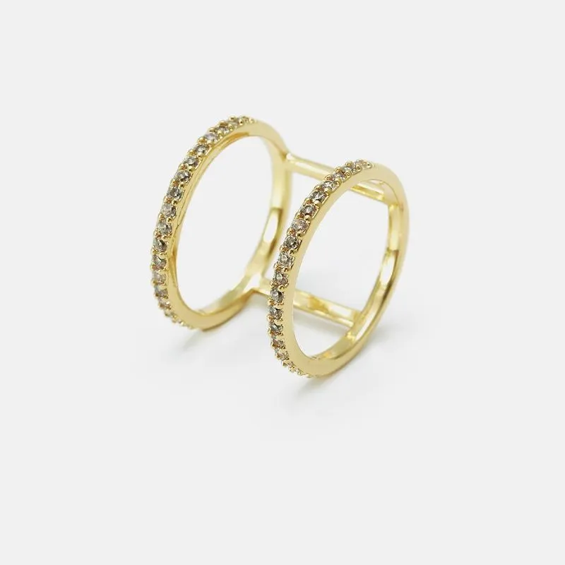 Fáinne Faisean Óir Plátáilte do Mhná