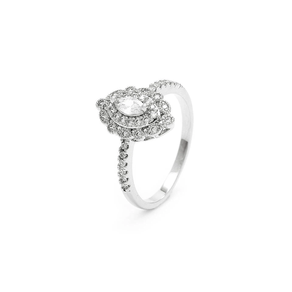 Fáinne Airgid Sterling Marquise Zirconia
