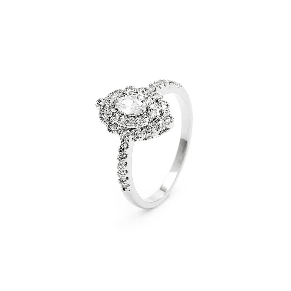 Fáinne Airgid Sterling Marquise Zirconia
