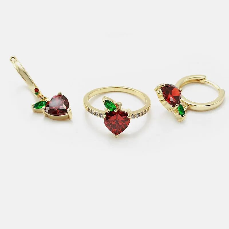 Set Jewelry Croí Dearg Cz