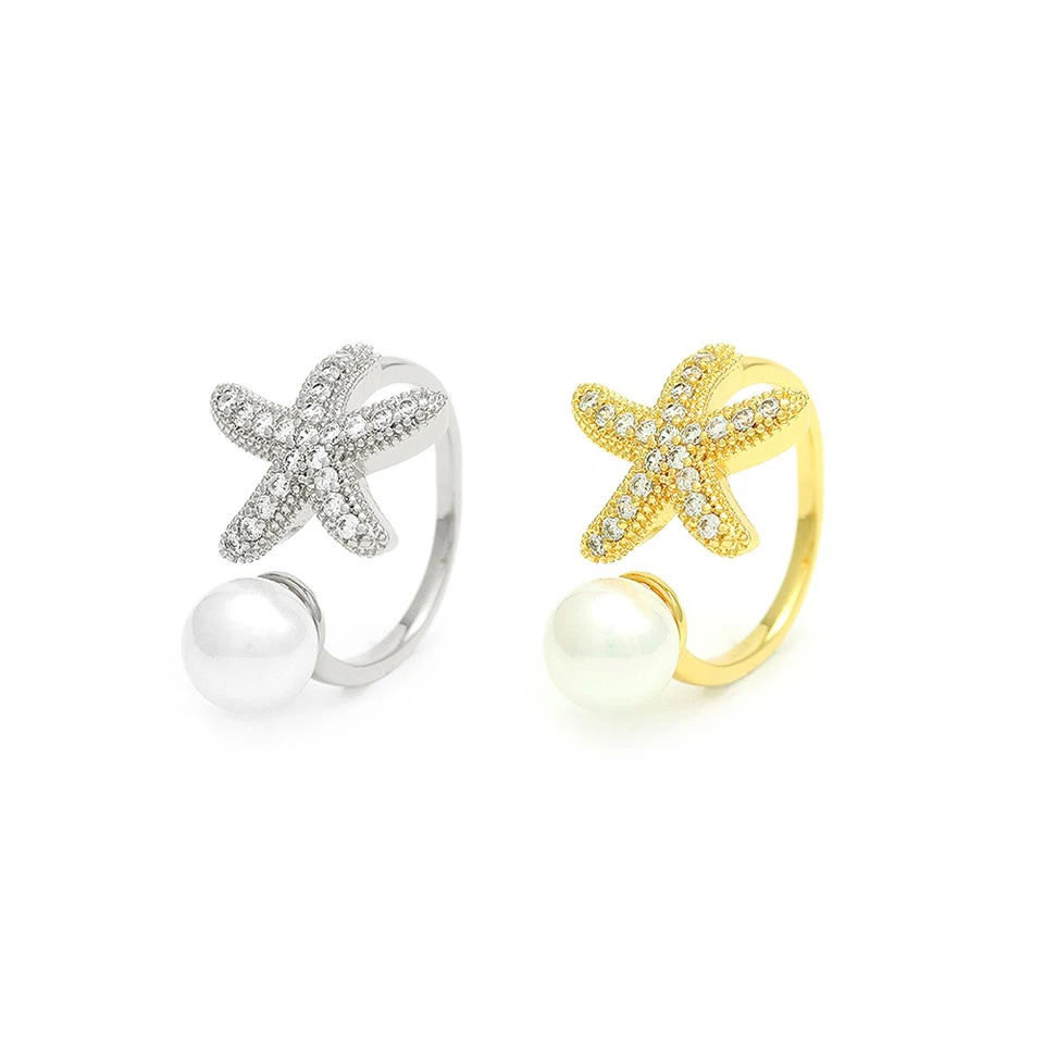 Dearthóir Starfish Pearl Ring