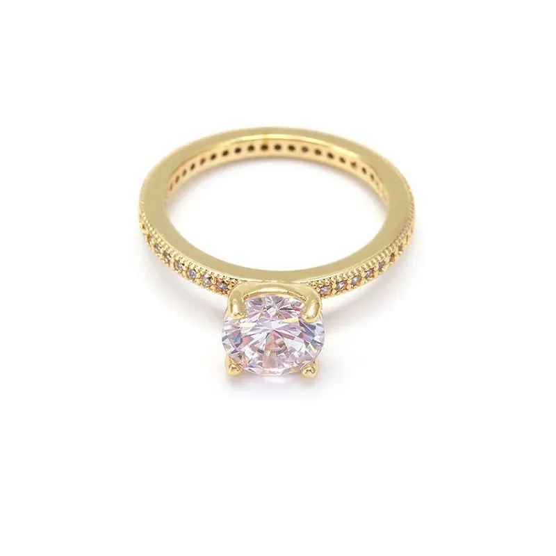 Fáinne Bainise Sterling Silver White Cz